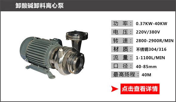 卸酸堿卸料離心泵